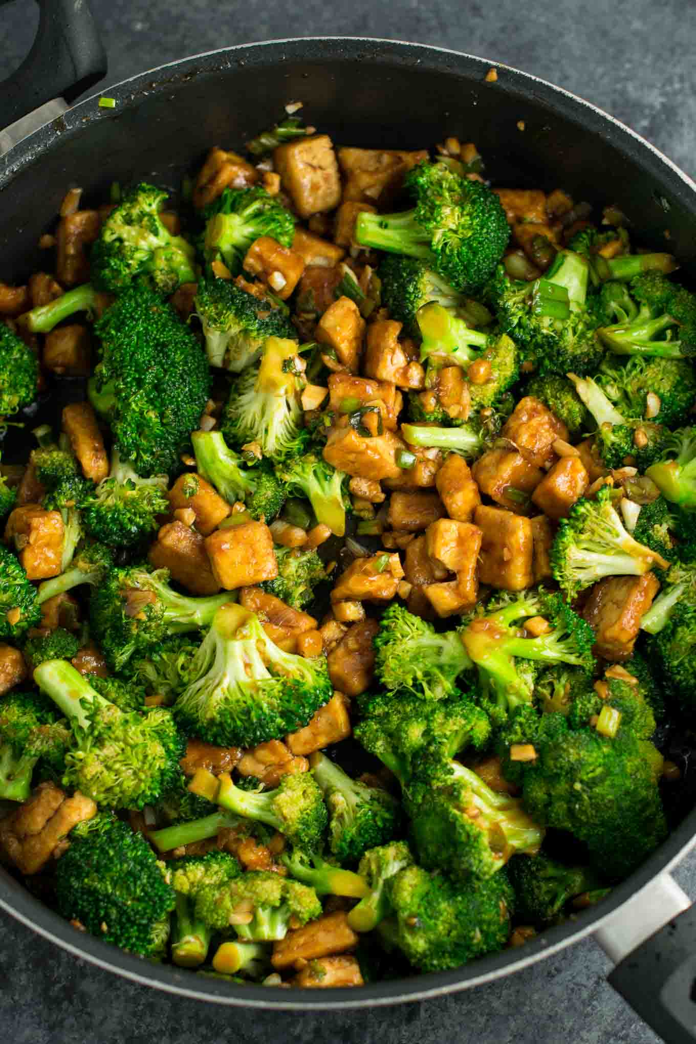 Garlic Tofu Broccoli Skillet Recipe - vegan, gluten free