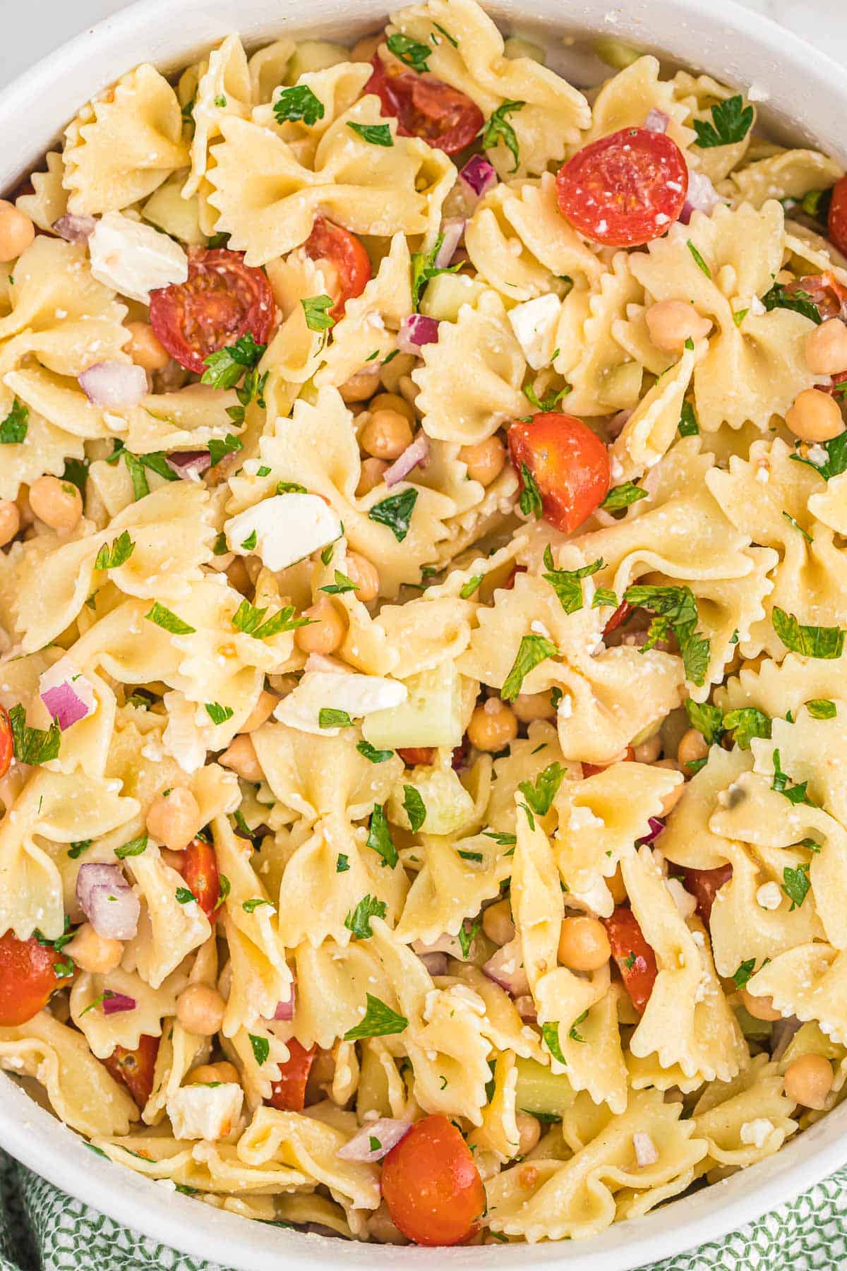 chickpea pasta salad