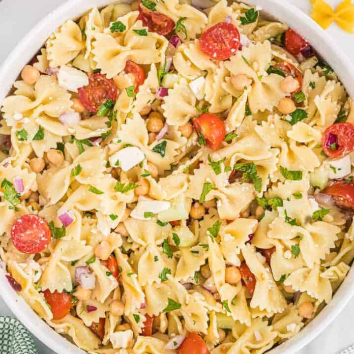 Chickpea Pasta Salad Recipe - Build Your Bite