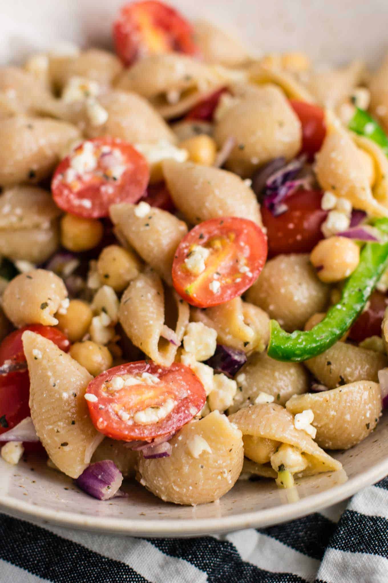 Chickpea Pasta Salad Recipe - Build Your Bite