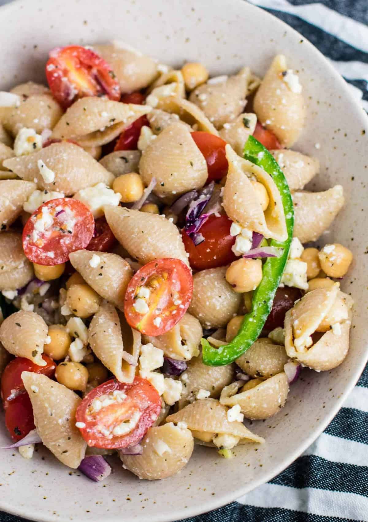 Chickpea Pasta Salad Recipe - Build Your Bite