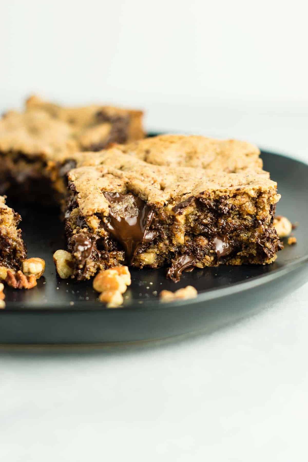 (Death by Chocolate) Dark Chocolate Pecan Cookie Bars 