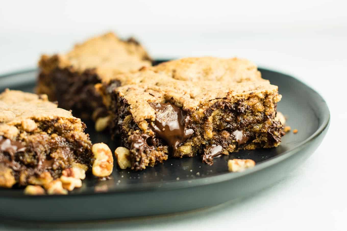 vegetarian thanksgiving menu - Dark Chocolate Pecan Cookie Bars recipe – gluten free and dairy free. You won’t believe how good these are! Serve warm with a scoop of vanilla ice cream! #glutenfree #dairyfree #cookiebars #dessert #chocolate