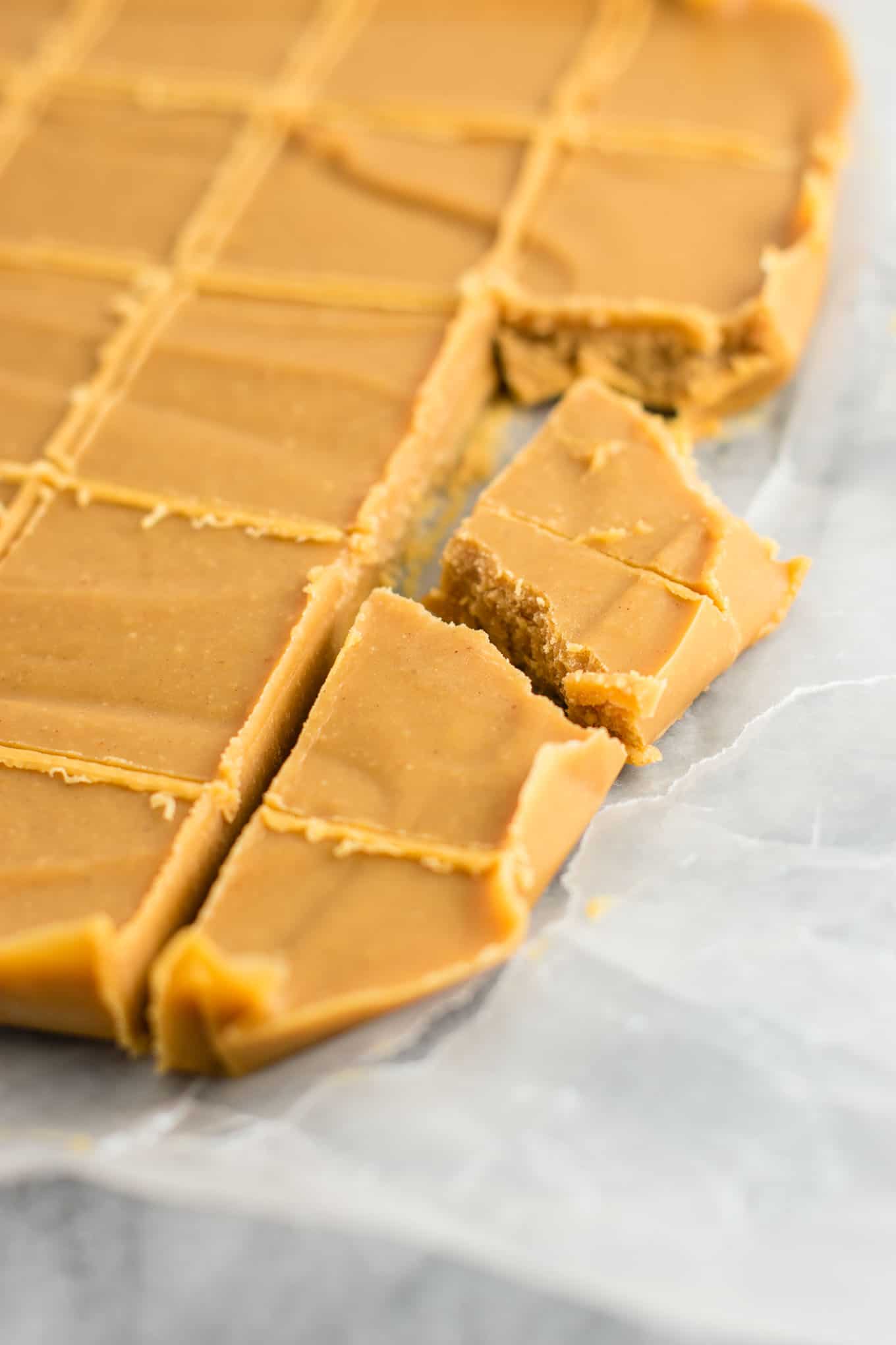 Ultimate healthy peanut butter fudge recipe (vegan, gluten free) An easy dessert you don’t have to feel guilty about! #healthyfudge #healthyveganfudge #vegandessert #peanutbutter #glutenfree #vegan