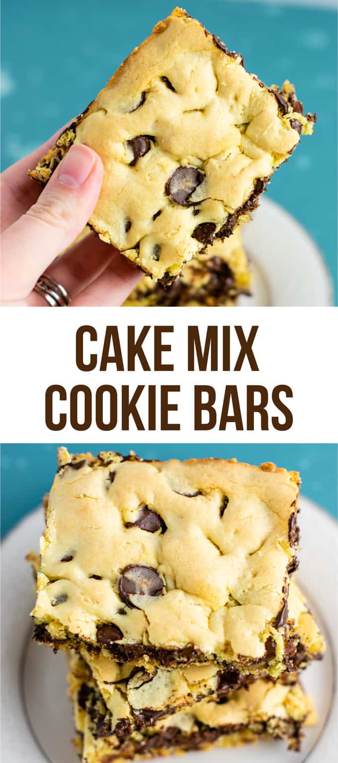 4 Ingredient Cake Mix Cookie Bars - Design Corral