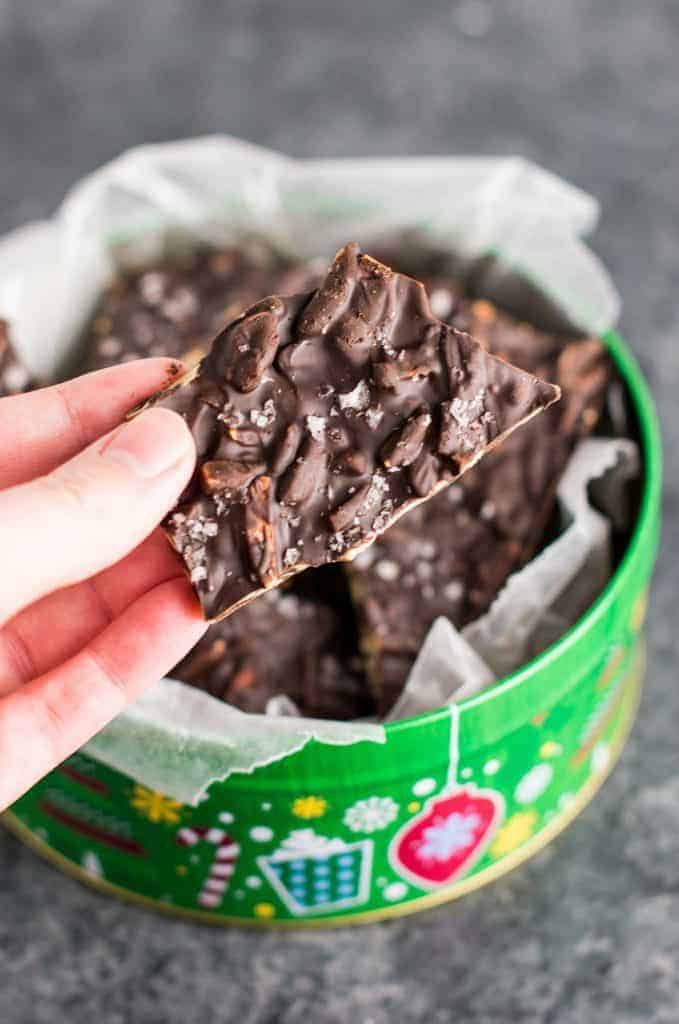 Dark Chocolate Almond Bark Recipe Build Your Bite