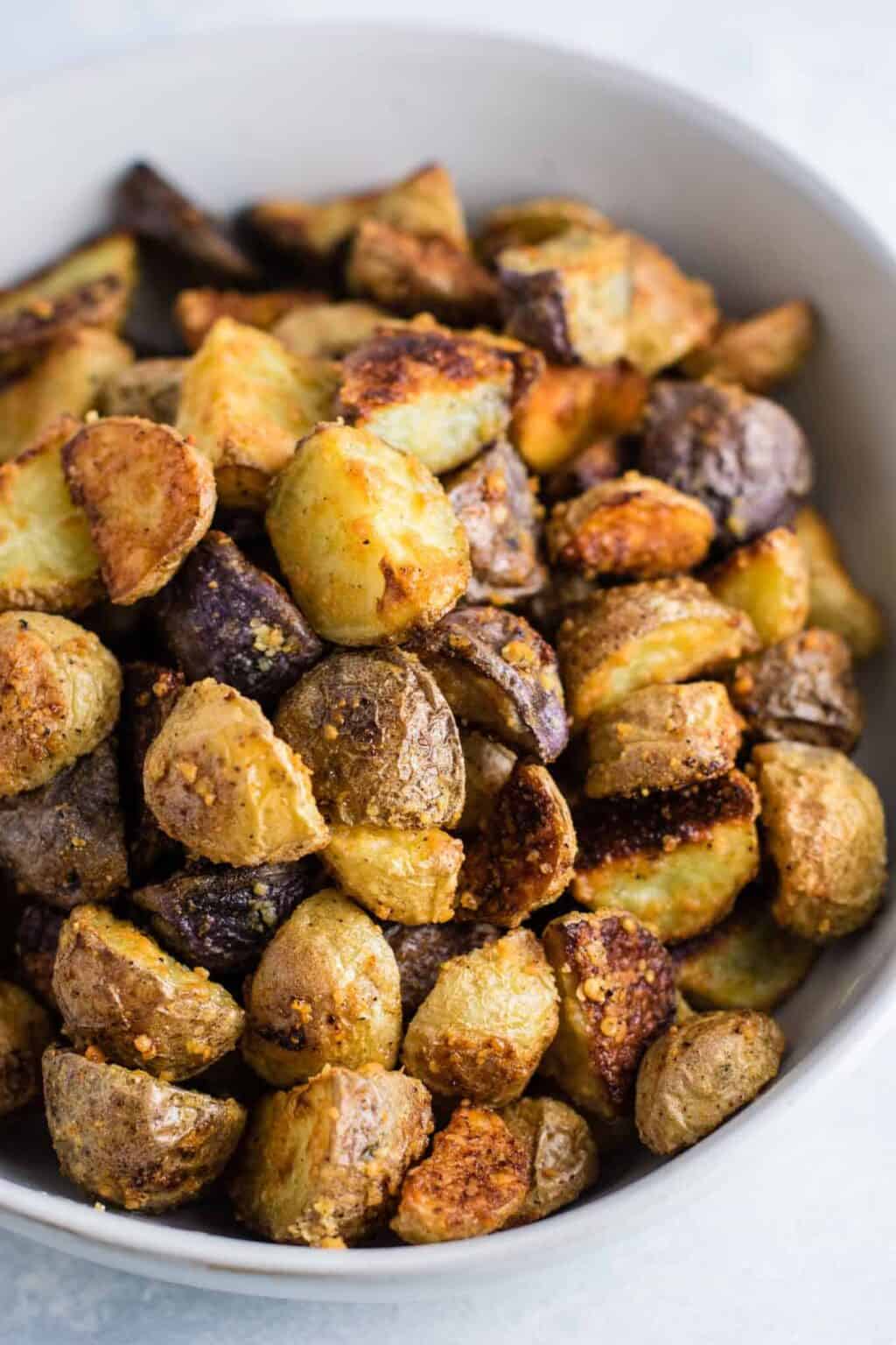 Garlic Parmesan Roasted Potatoes Recipe Build Your Bite