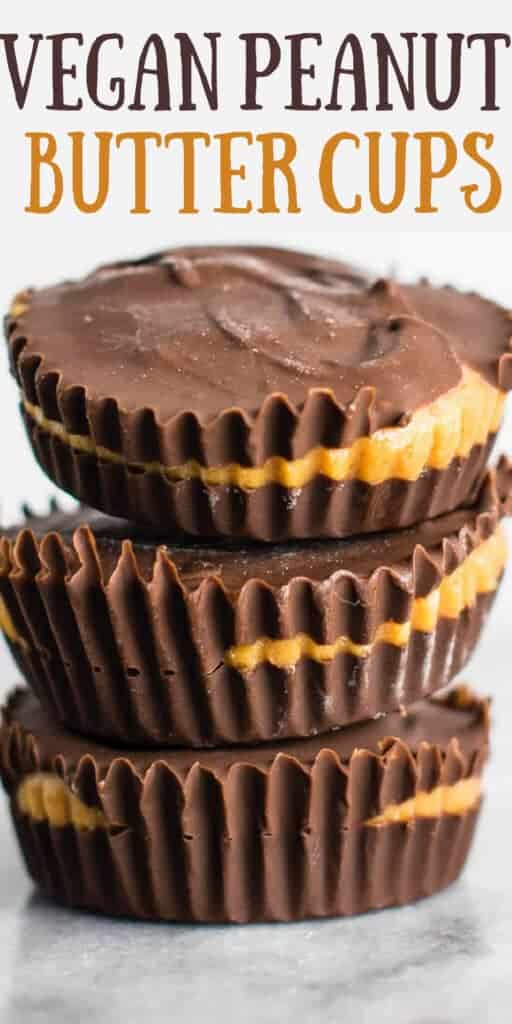image with text "vegan peanut butter cups"