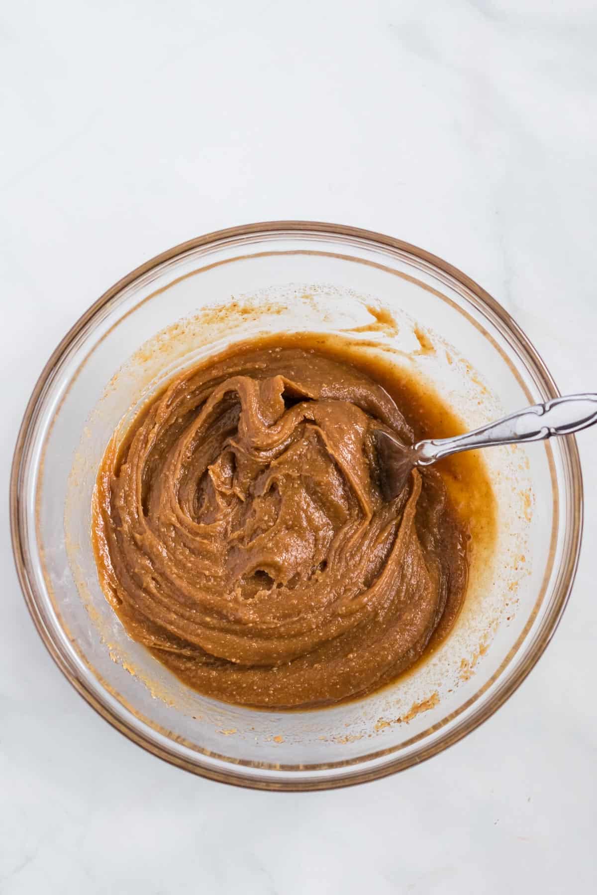 peanut butter filling stirred together in a bowl