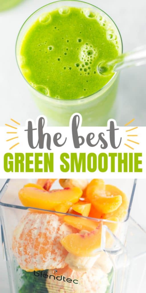 image with text "the best green smoothie"