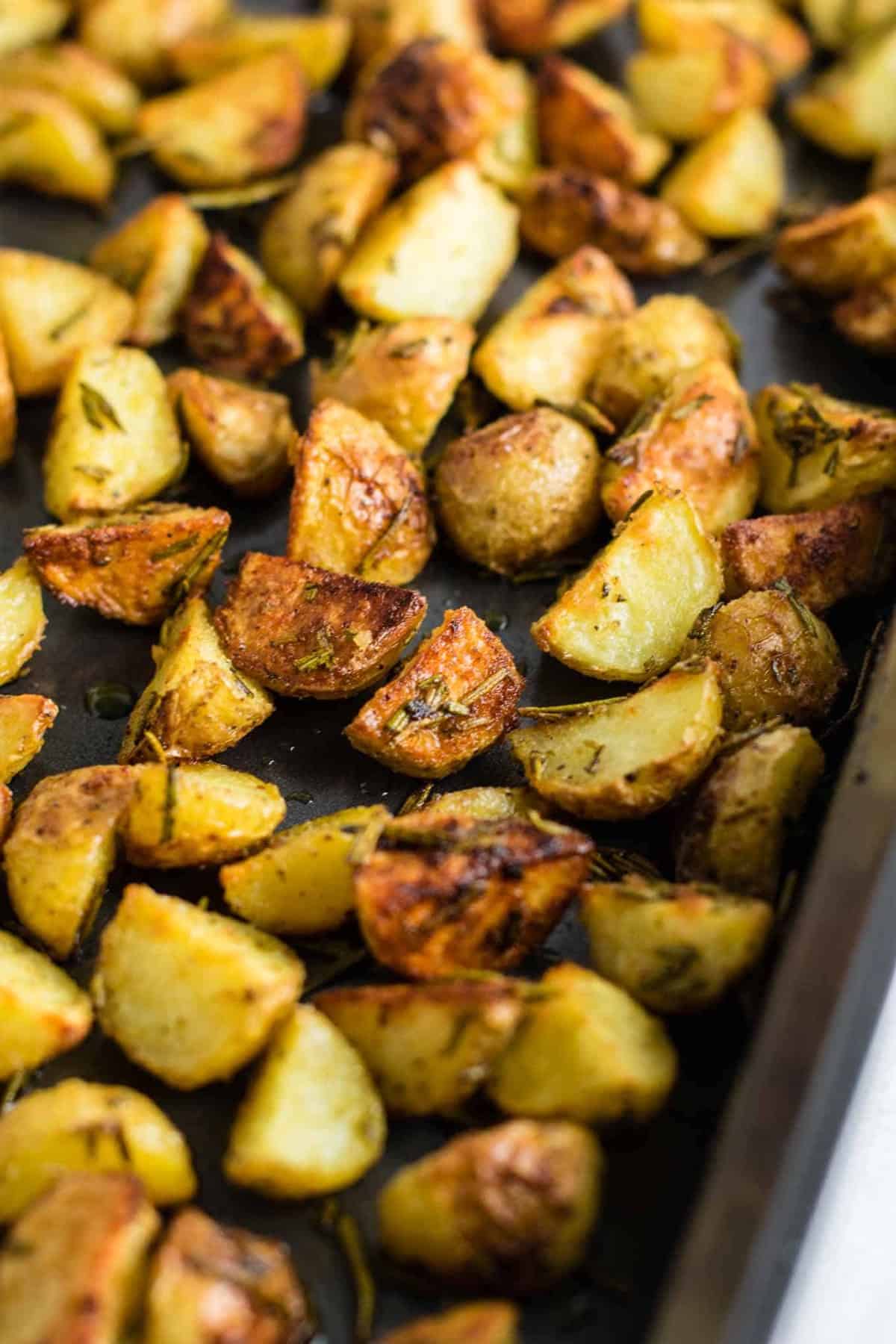 Roasted Baby Potatoes with Rosemary and Garlic - Posh Journal