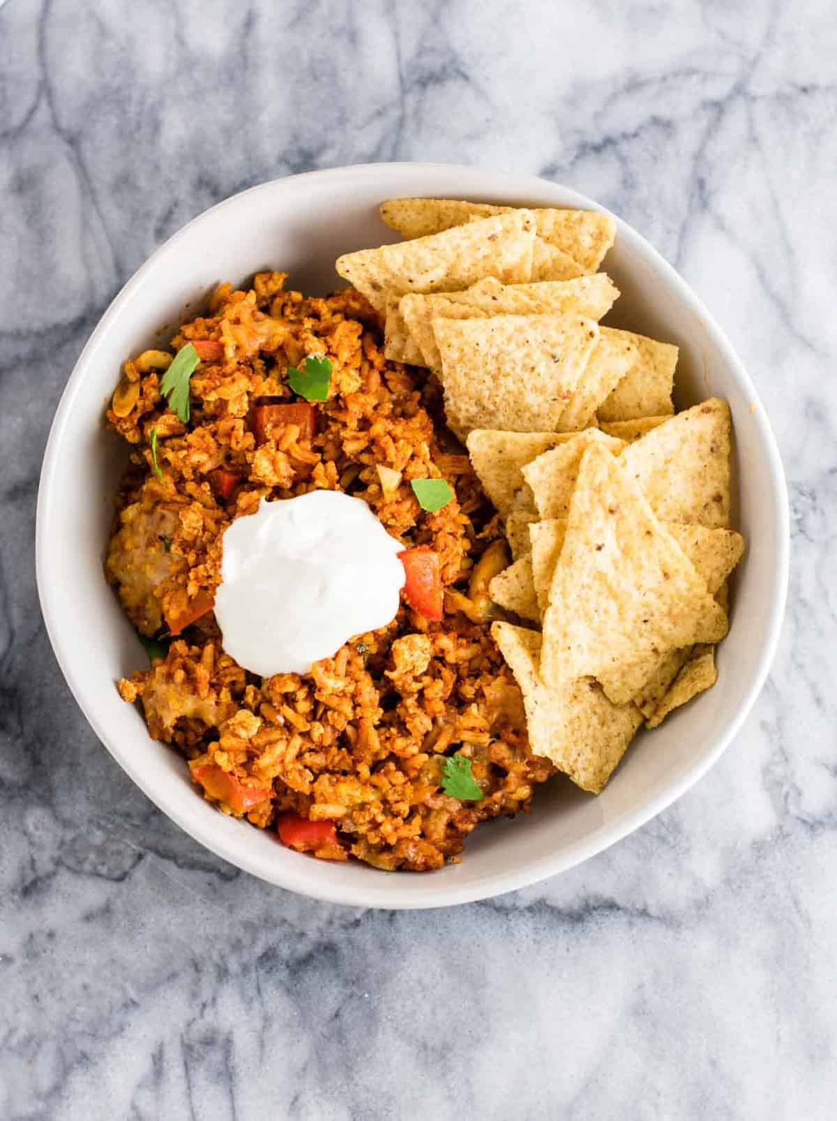 Tofu Mexican Rice Casserole Recipe - Build Your Bite