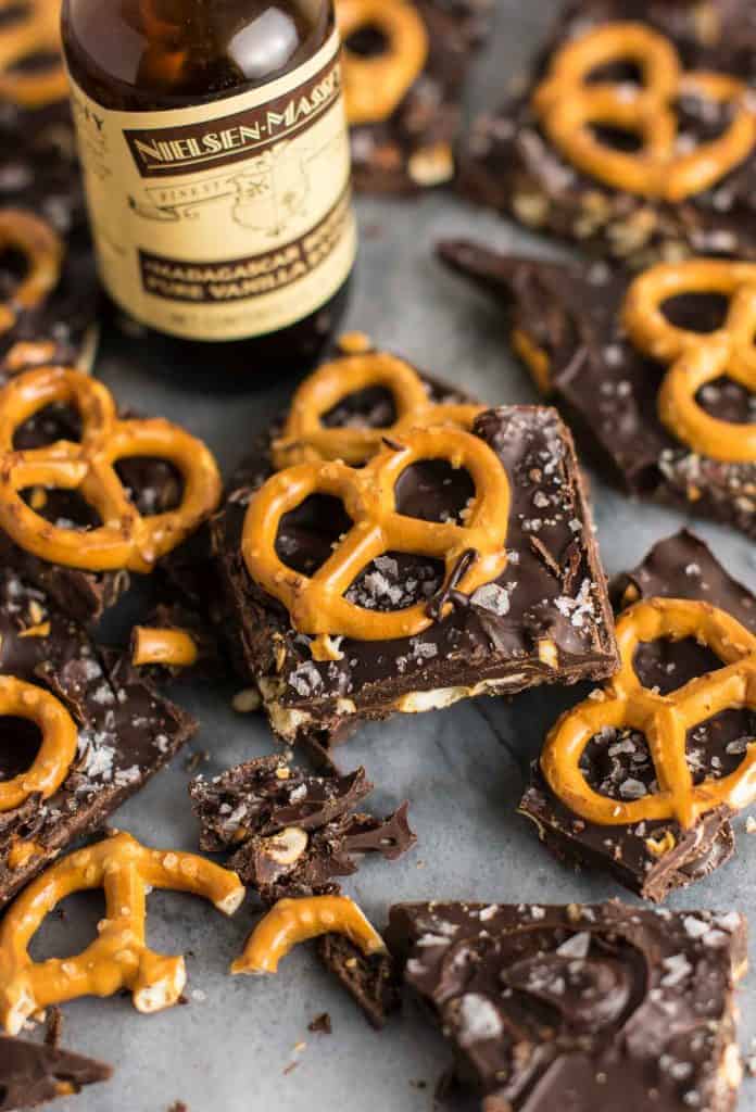 Vegan Chocolate Sea Salt Pretzel Bark Recipe Gluten Free