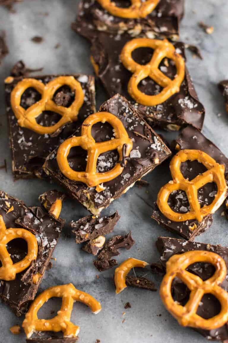 Vegan Chocolate Sea Salt Pretzel Bark Recipe gluten free