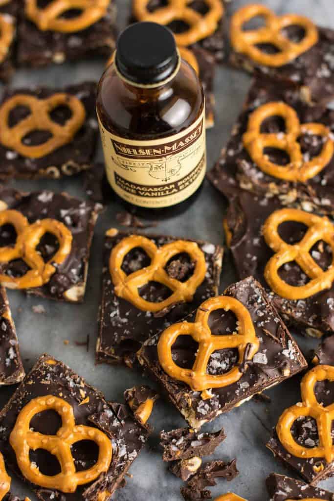 Vegan Chocolate Sea Salt Pretzel Bark Recipe gluten free