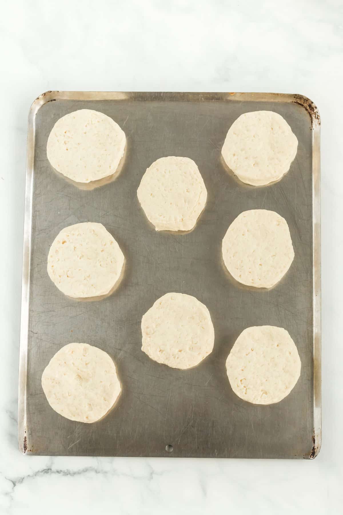 biscuits on a sheet pan