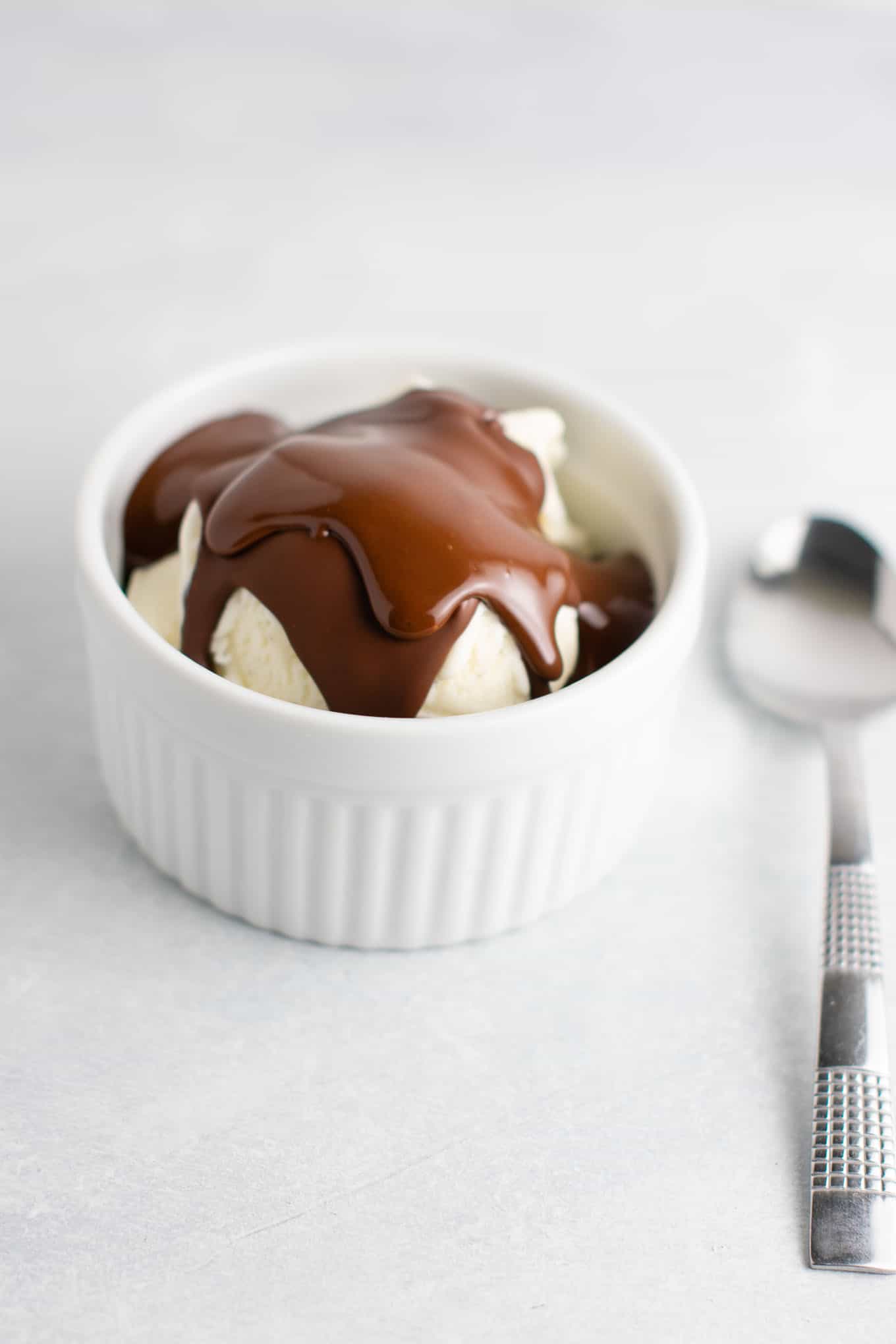 Easy chocolate shell made with just 3 ingredients. Pour over your favorite ice cream for a special treat!
