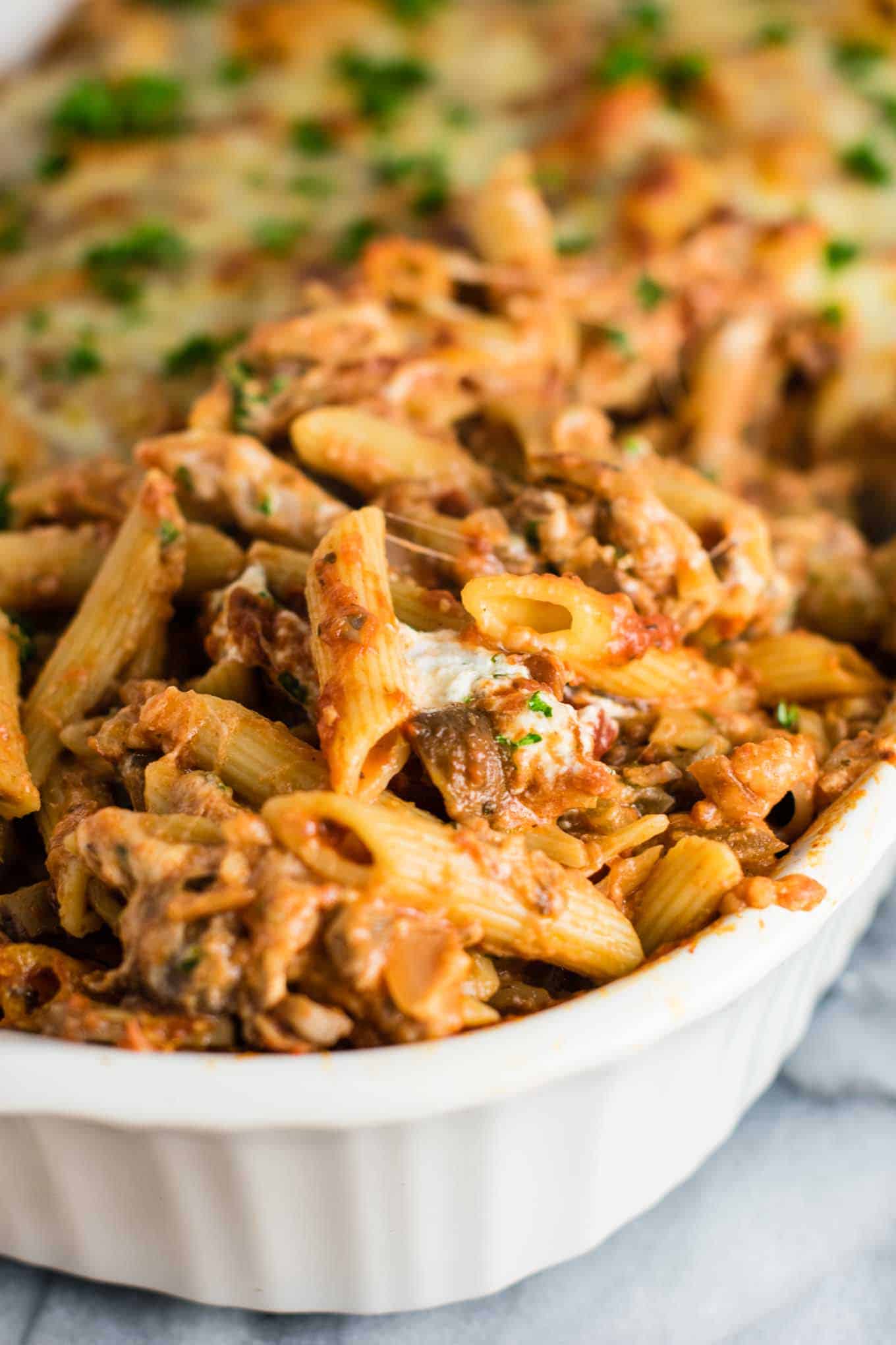 Meatless Million Dollar Baked Ziti Recipe - Build Your Bite