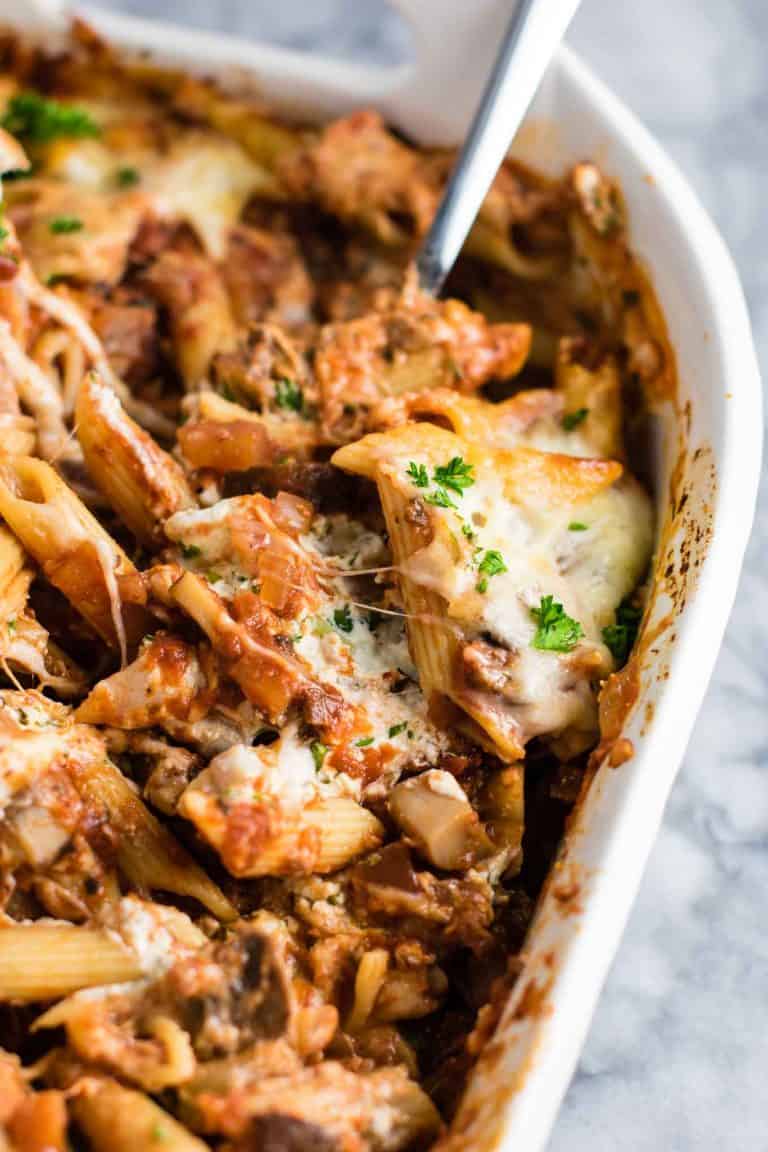 Meatless Million Dollar Baked Ziti Recipe - Build Your Bite