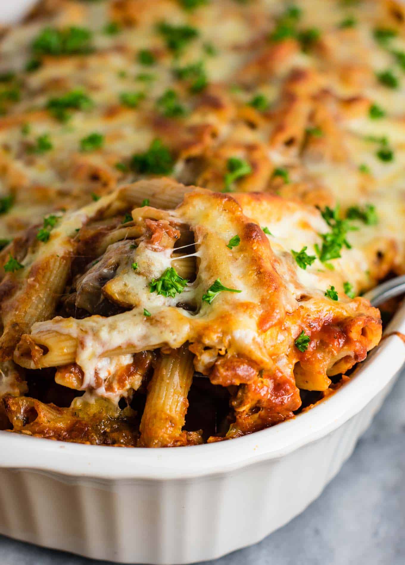 This Meatless Million Dollar Baked Ziti Recipe is an easy and impressive vegetarian dinner