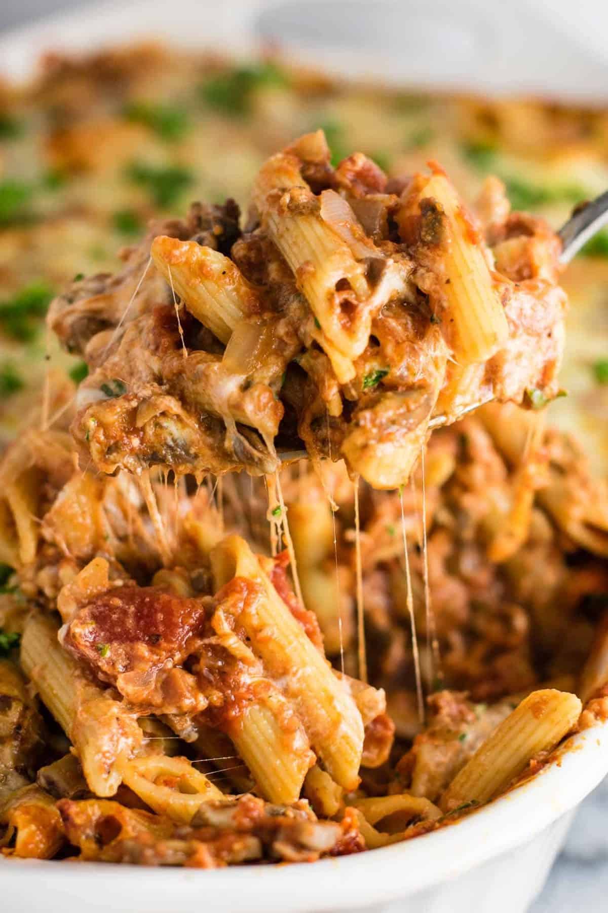 Meatless Million Dollar Baked Ziti 