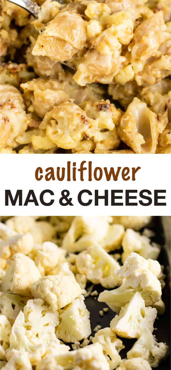 roasted cauliflower mac and cheese - this was amazing! #cauliflower #dinner #meatless