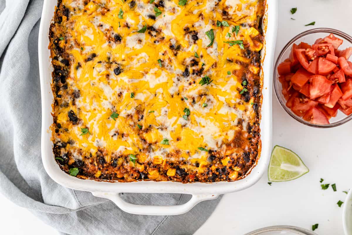 Mexican Quinoa Enchilada Casserole Recipe - Build Your Bite