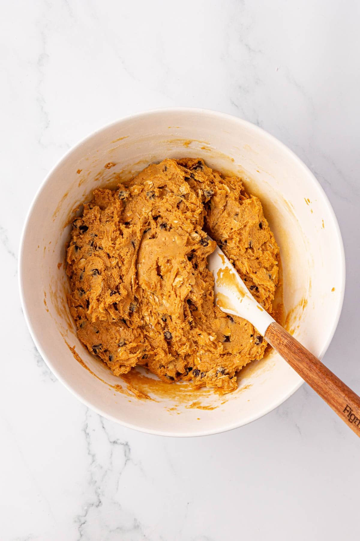 protein bar batter mixed together