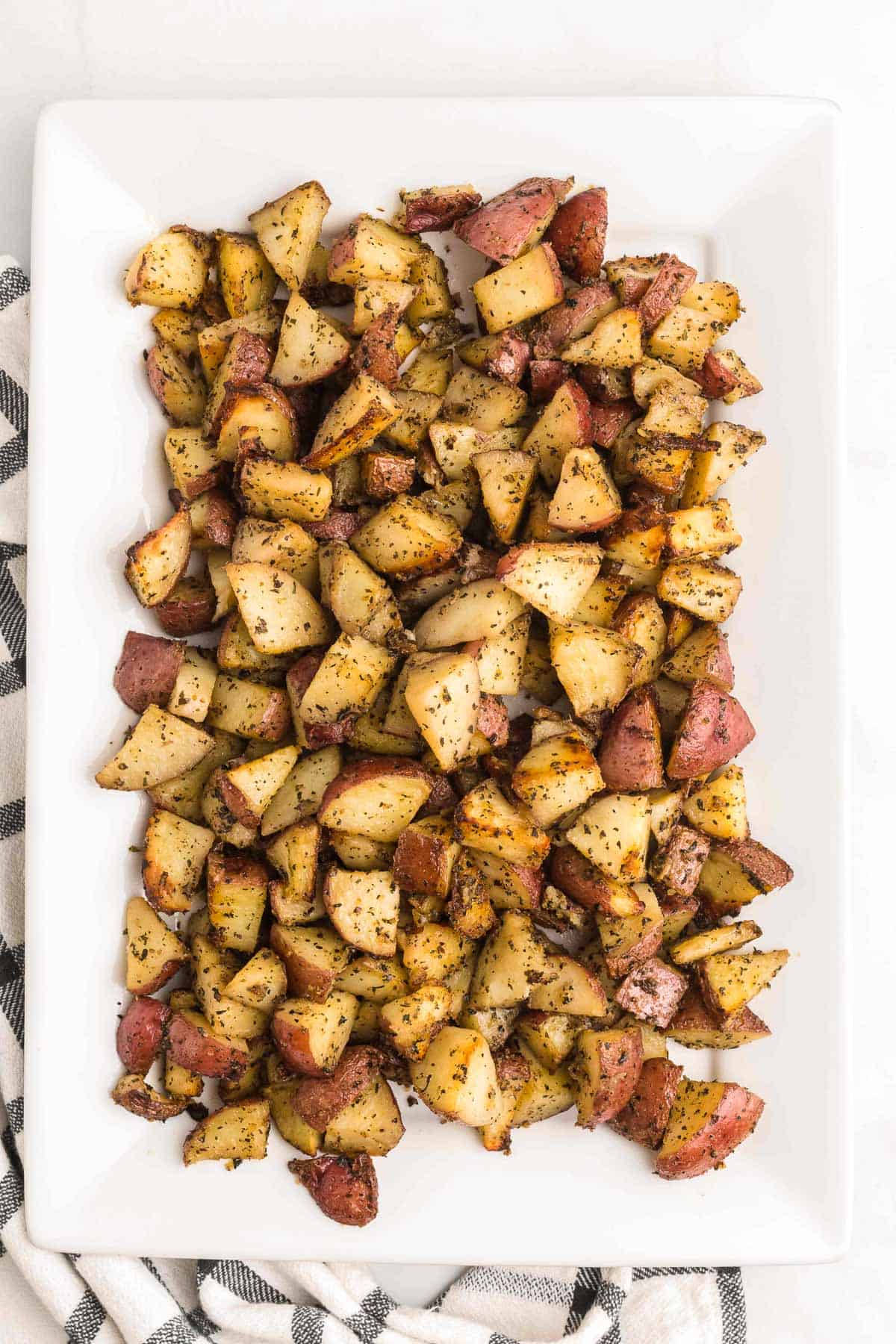 roasted red potatoes on a plate