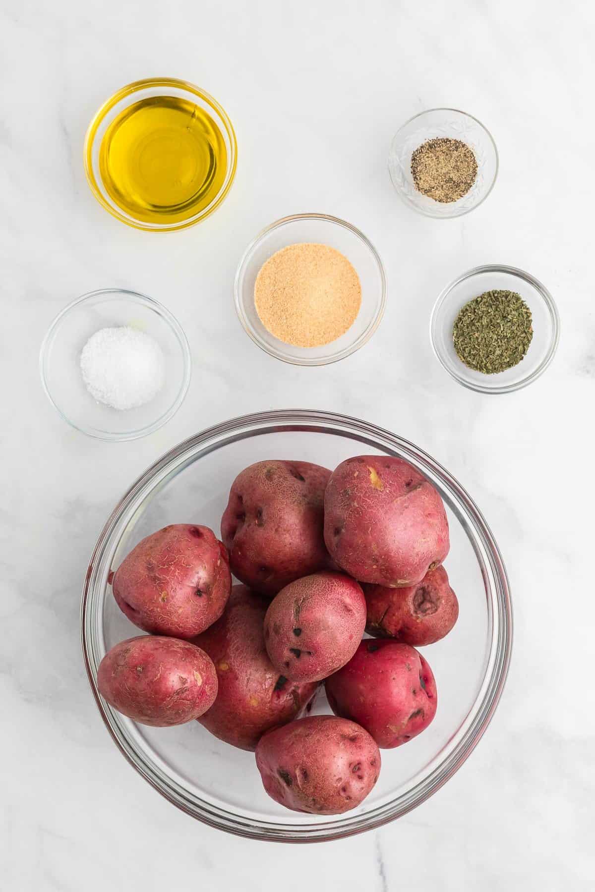 ingredients to make roasted red potatoes
