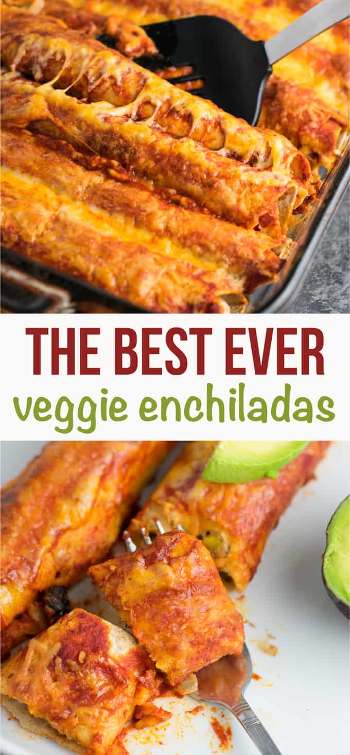 die besten Veggie-Enchiladas aller Zeiten - jeder LIEBT diese! #veggieenchiladas #vegetarisch #mexikanisch #fleischlos #Abendessen #AbendessenRezept #vegetariandinner