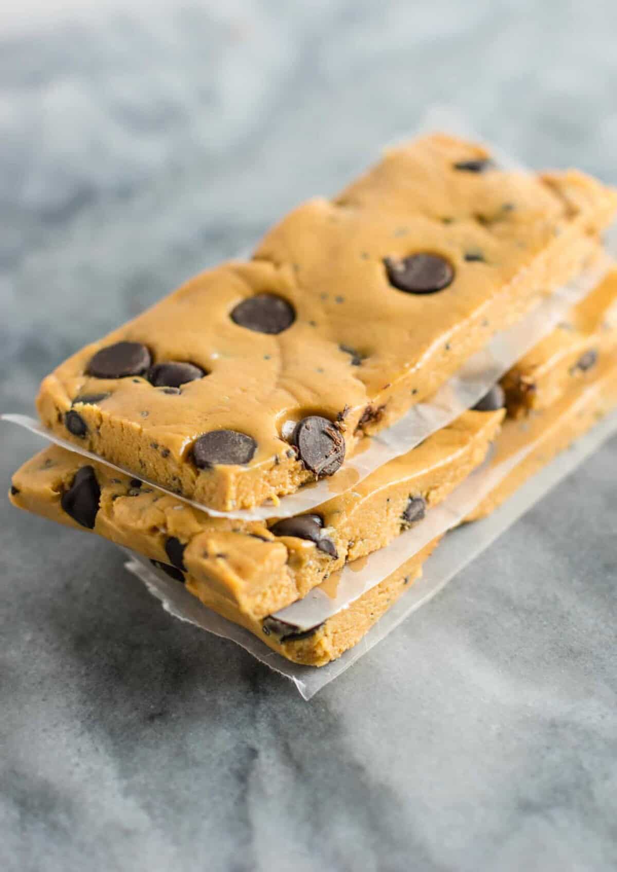 Chocolate Chip Peanut Butter Protein Bars - gluten free