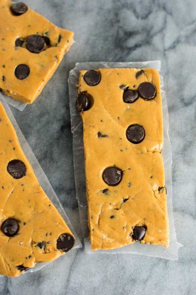 Chocolate Chip Peanut Butter Protein Bars gluten free