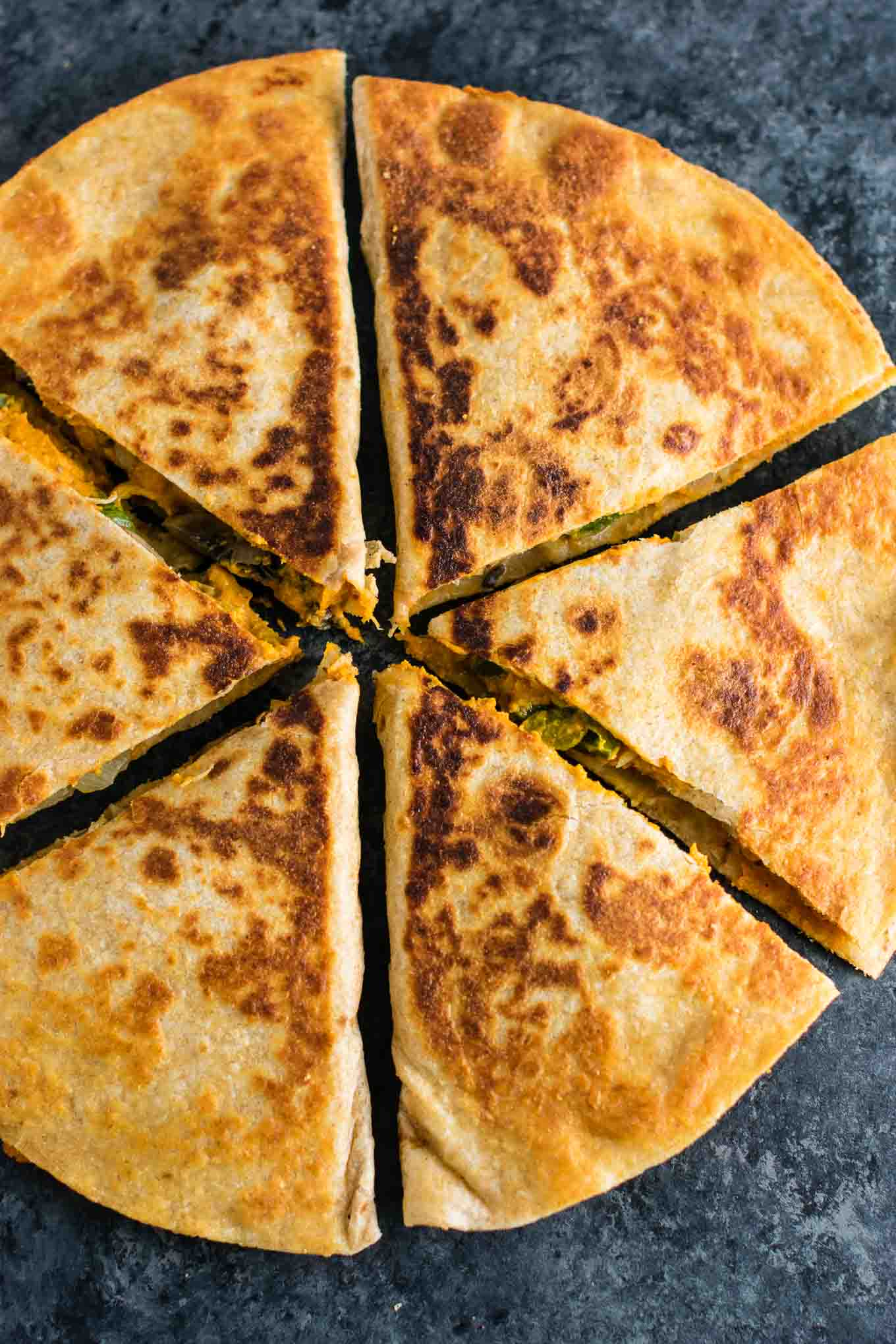 Vegan Quesadillas Recipe - with whole wheat tortillas