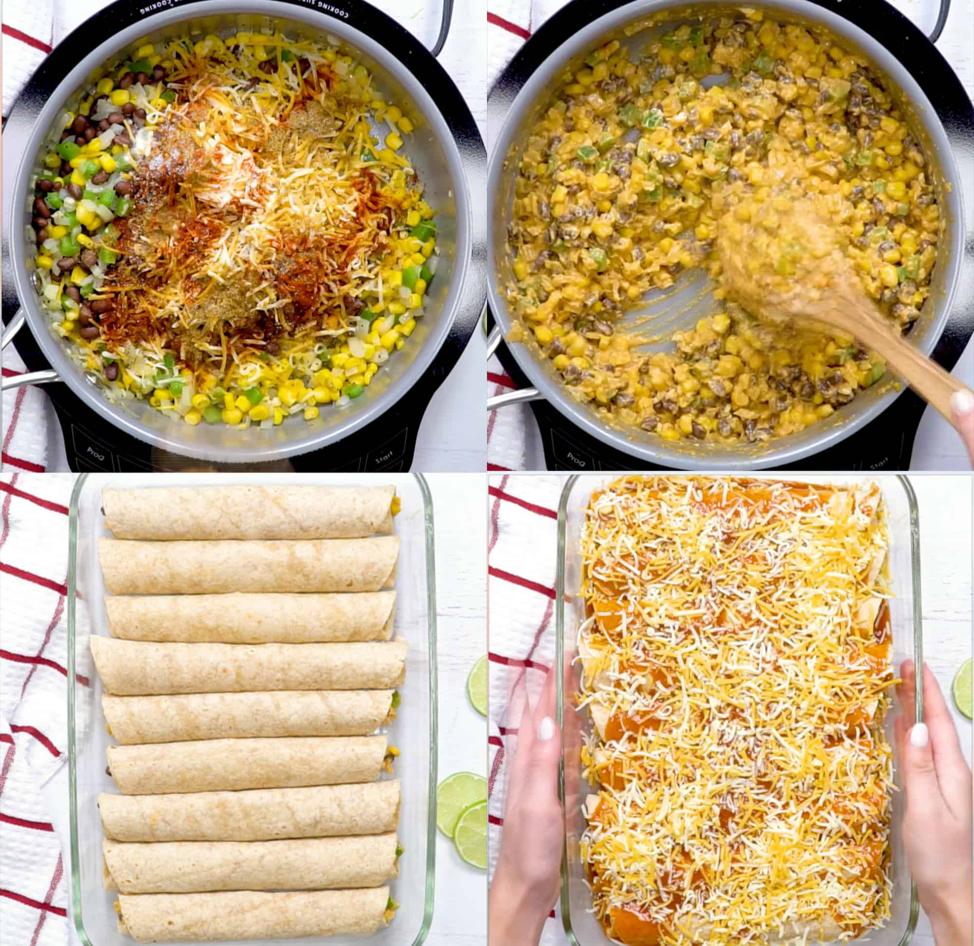 Wie man vegetarische Enchiladas macht