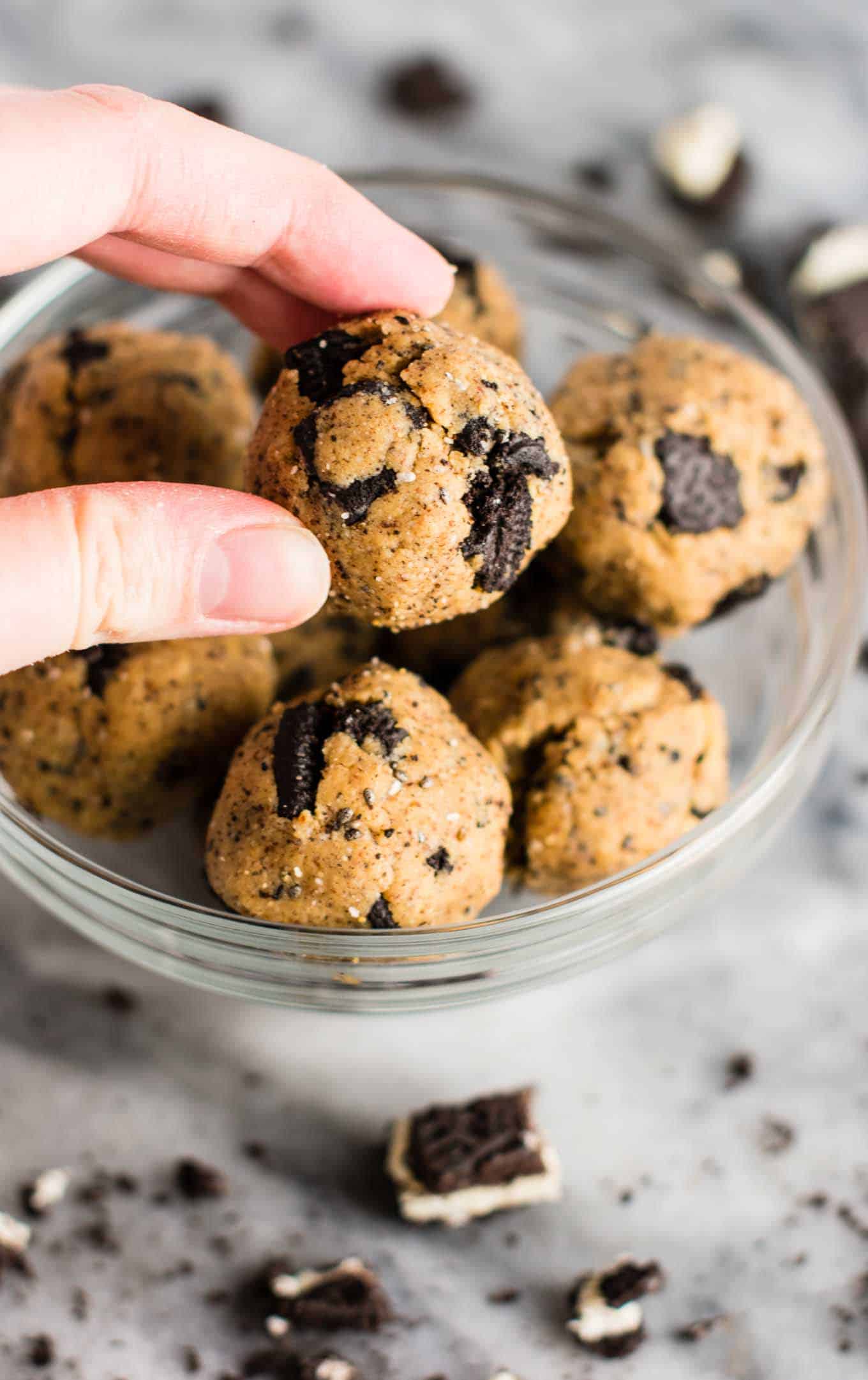 cookies and cream protein balls