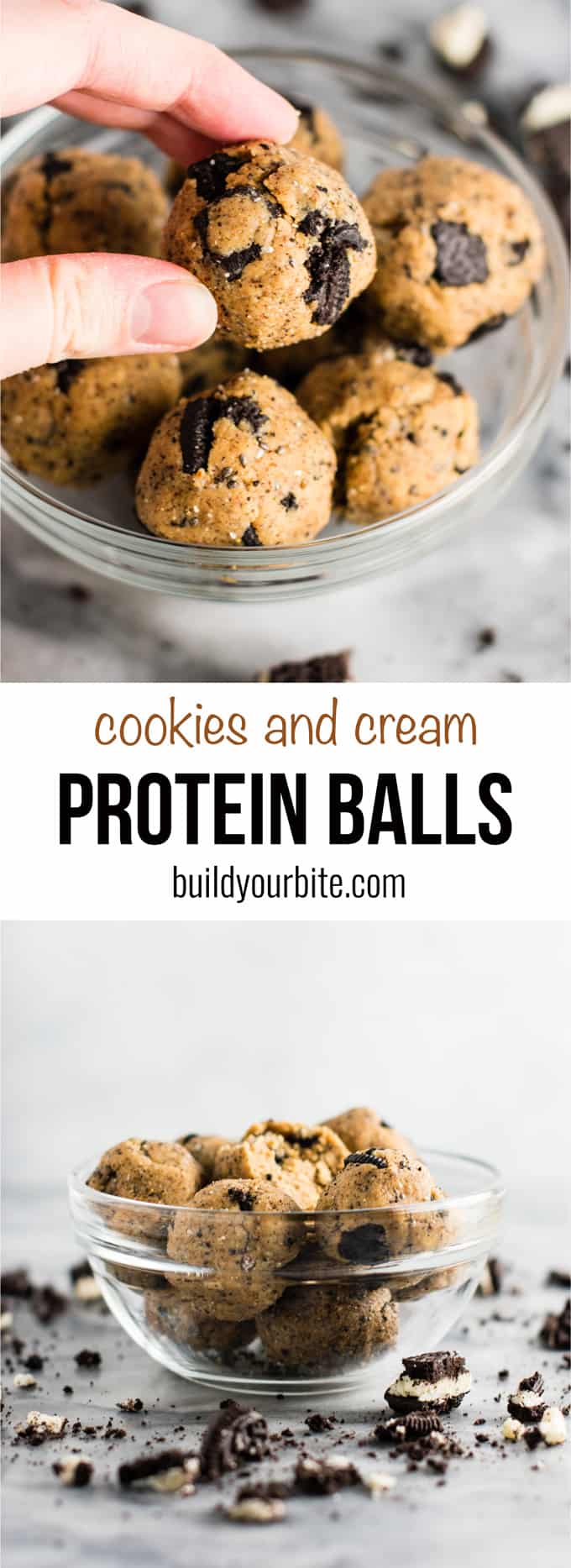 cookies and cream protein balls