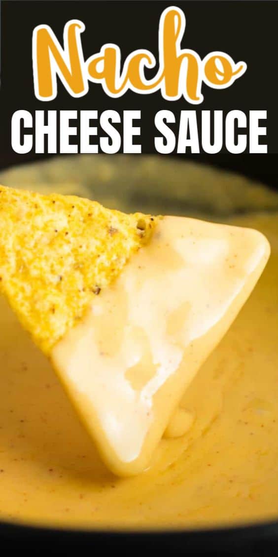 image with text "nacho cheese sauce"