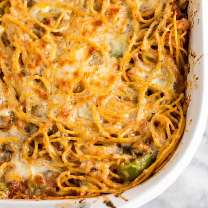 Vegetarian Baked Spaghetti Recipe - Build Your Bite