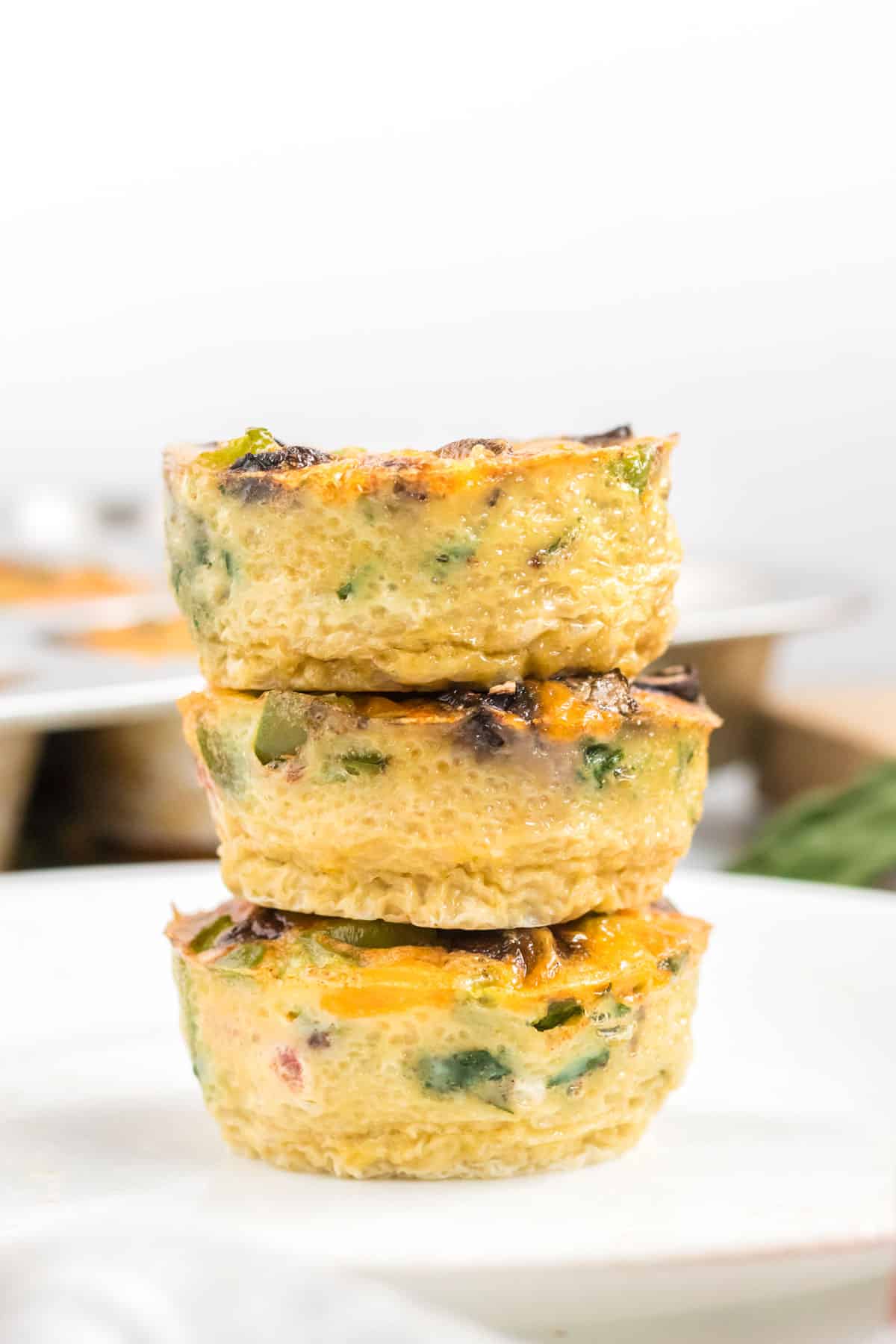 stacked egg muffins