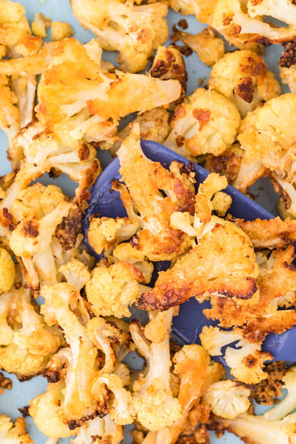 crispy roasted cauliflower with parmesan