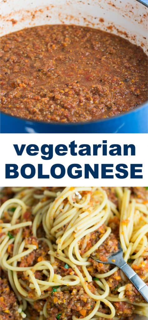 the BEST vegetarian bolognese sauce packed full of veggies. My family loved this!