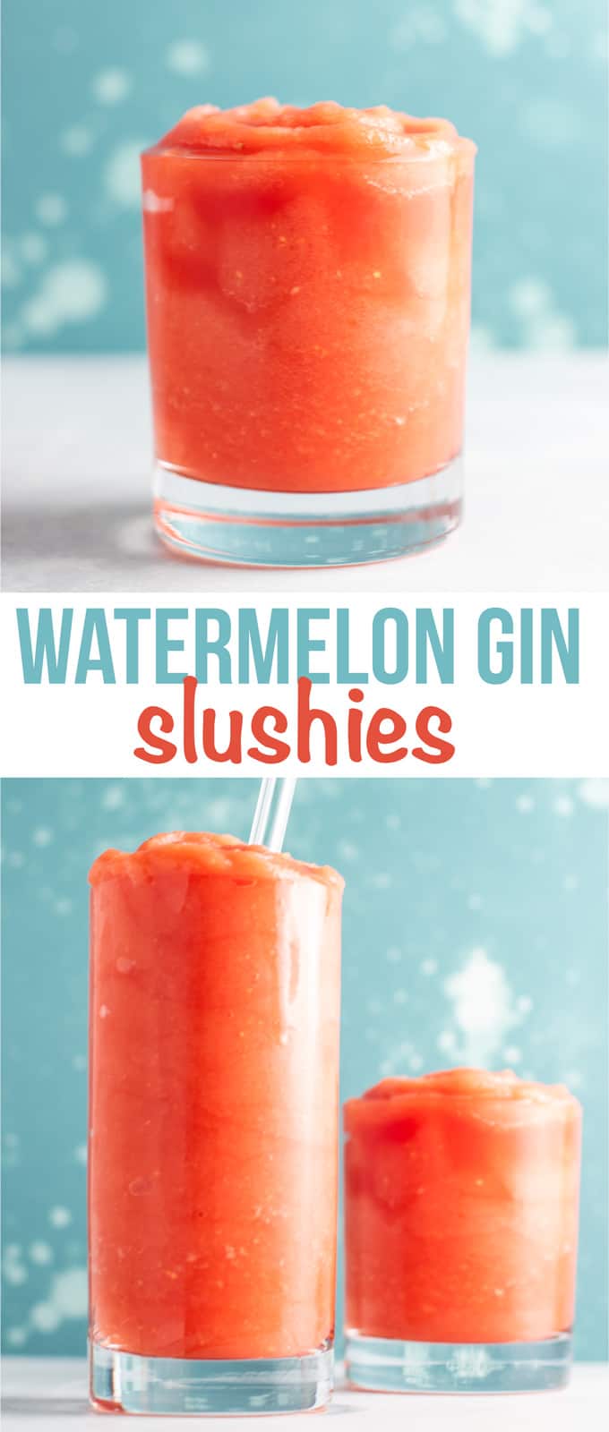 Watermelon gin slushies - the perfect way to cool off this summer! #watermeon #gin #slushies #drinks #healthy #watermelonslushie #vegan 