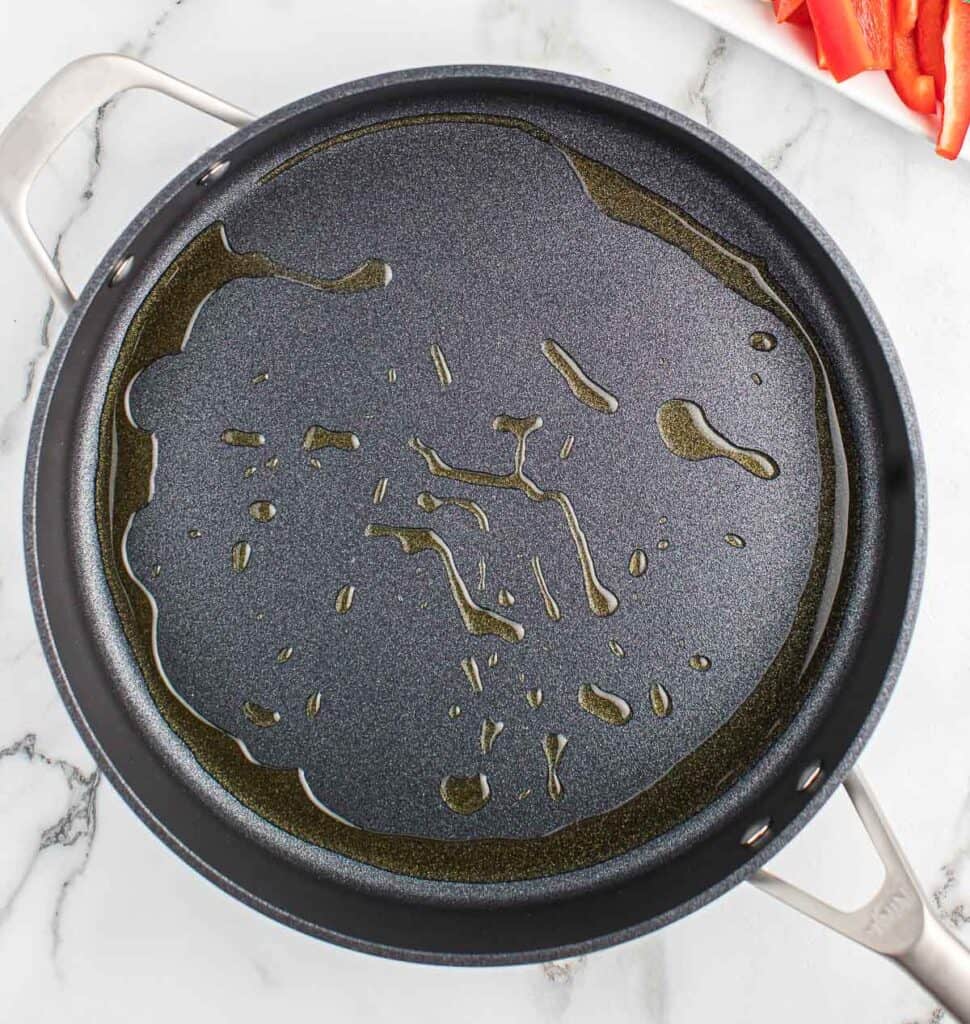 oil in a large pan