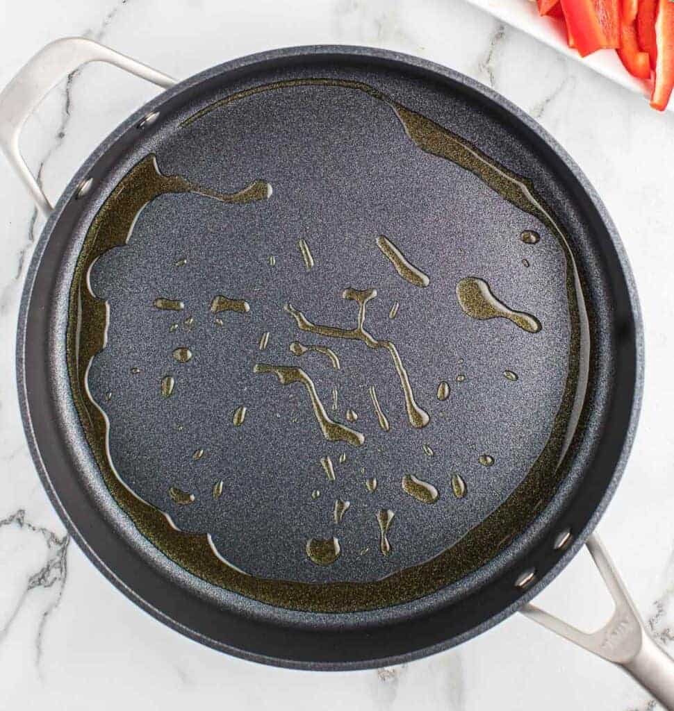 oil in a large pan