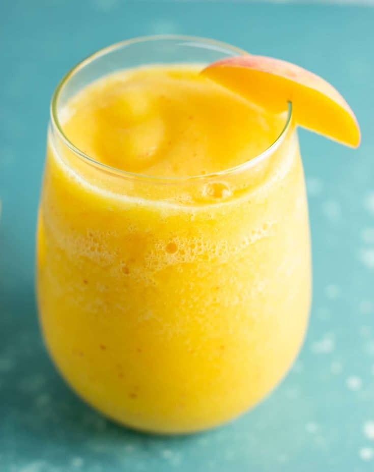 These peach moscato slushies are my favorite! #peach #moscato #slushies #drinks #healthy #summer