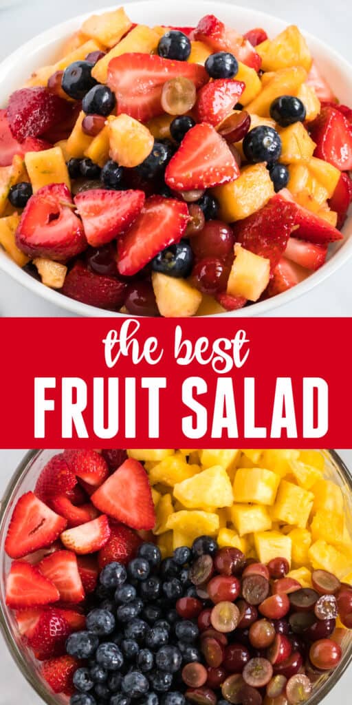 image with text "the best fruit salad"