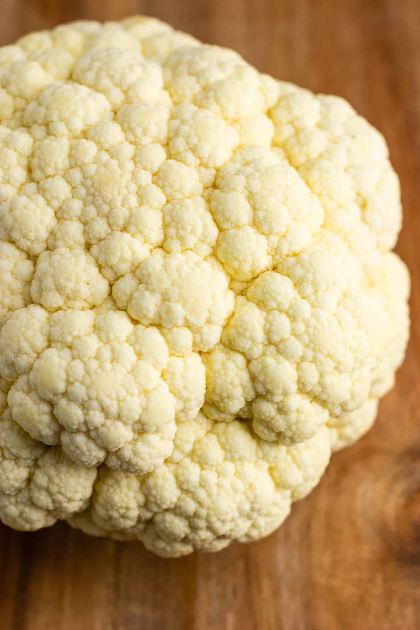 head of raw cauliflower