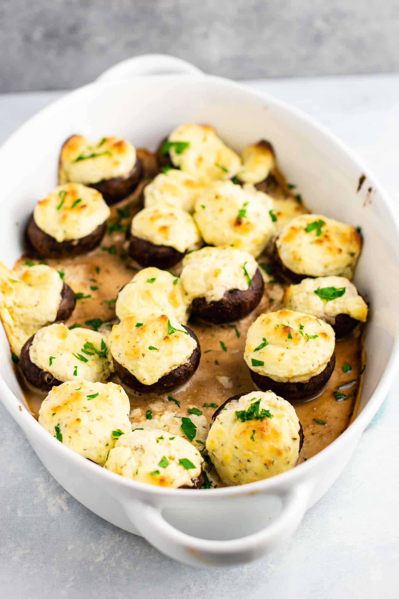 stuffed mushrooms with parmesan and sour cream