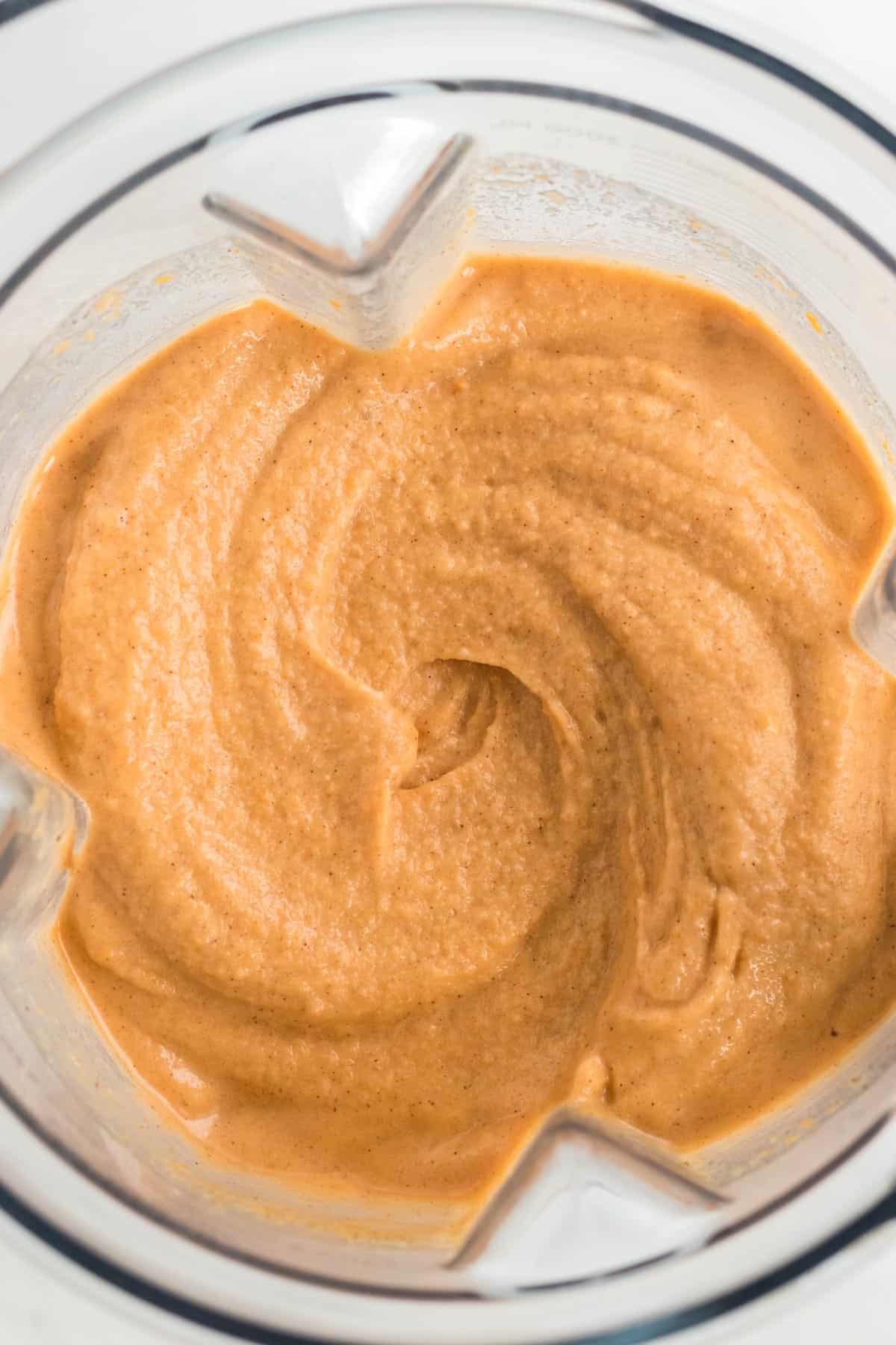 creamy sweet potato smoothie in the blender